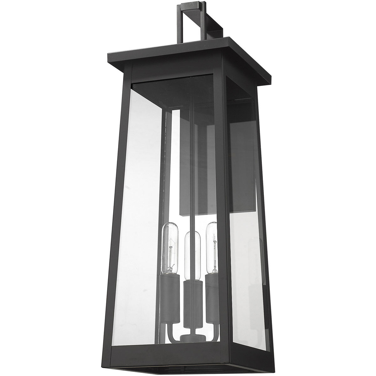 Alden 3 Light 29 inch Matte Black Exterior Wall Mount