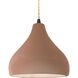 Radiance LED 11.5 inch Matte Black and Adobe Pendant Ceiling Light
