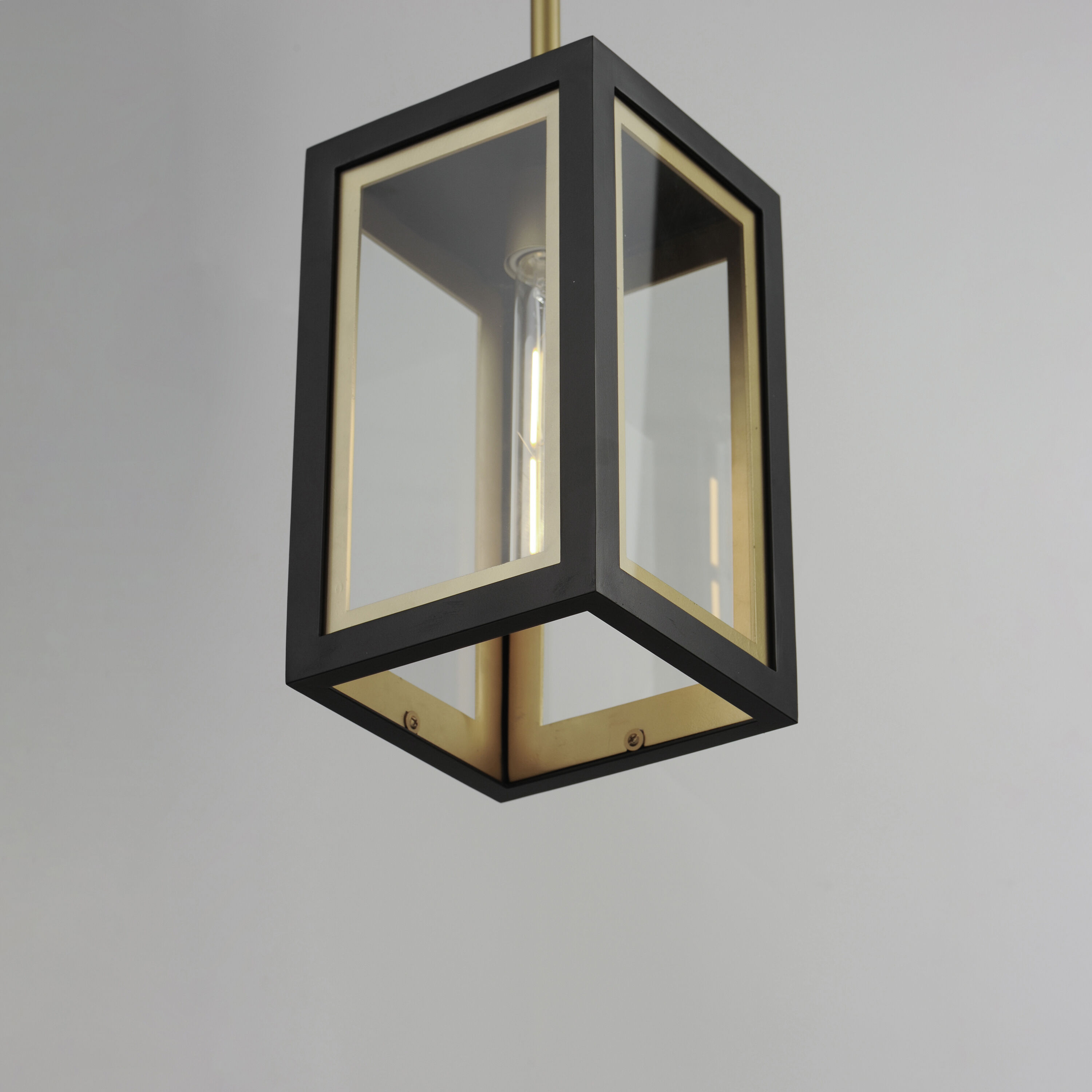 Neoclass 1 Light 7 inch Black/Gold Outdoor Pendant