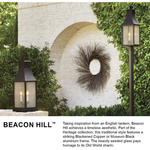 Heritage Beacon Hill LED 23 inch Blackened Copper Outdoor Wall Mount Lantern, Medium