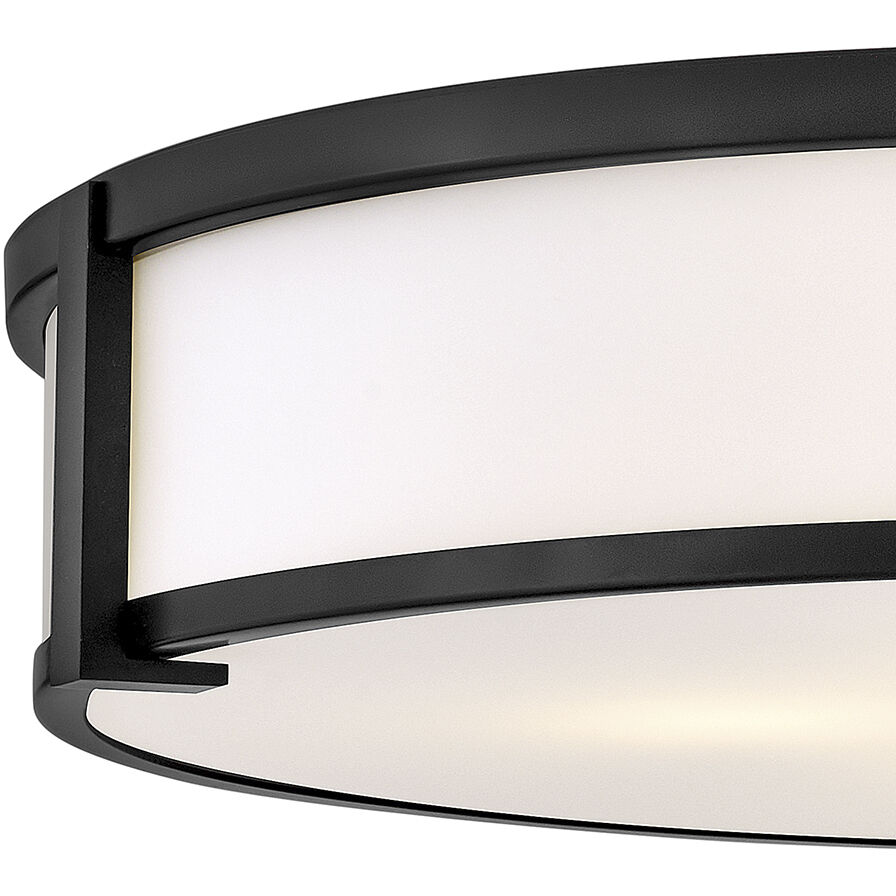 Lowell 24 inch Black Indoor Flush Mount Ceiling Light