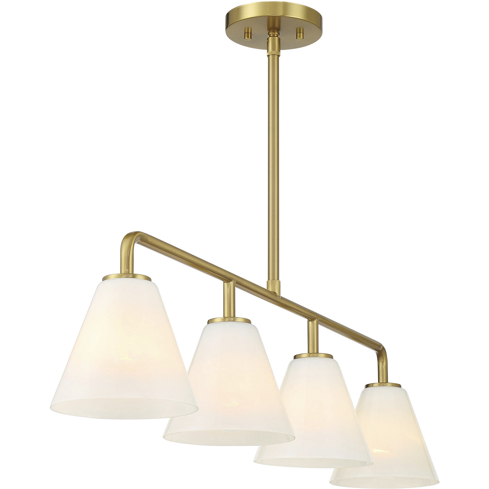 Blair Linear Chandelier Ceiling Light in Warm Brass