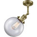 Franklin Restoration Large Beacon 1 Light 8 inch Antique Brass Semi-Flush Mount Ceiling Light in Clear Glass, Franklin Restoration