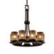 Fusion 9 Light 23 inch Brushed Nickel Chandelier Ceiling Light in Incandescent, Frosted Crackle