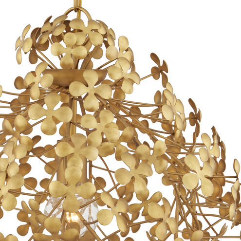 Cloverfield 1 Light 23 inch Contemporary Gold Leaf and Gold Pendant Ceiling Light