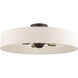 Venlo 4 Light 22 inch Bronze with Antique Brass Accents Semi Flush Ceiling Light 