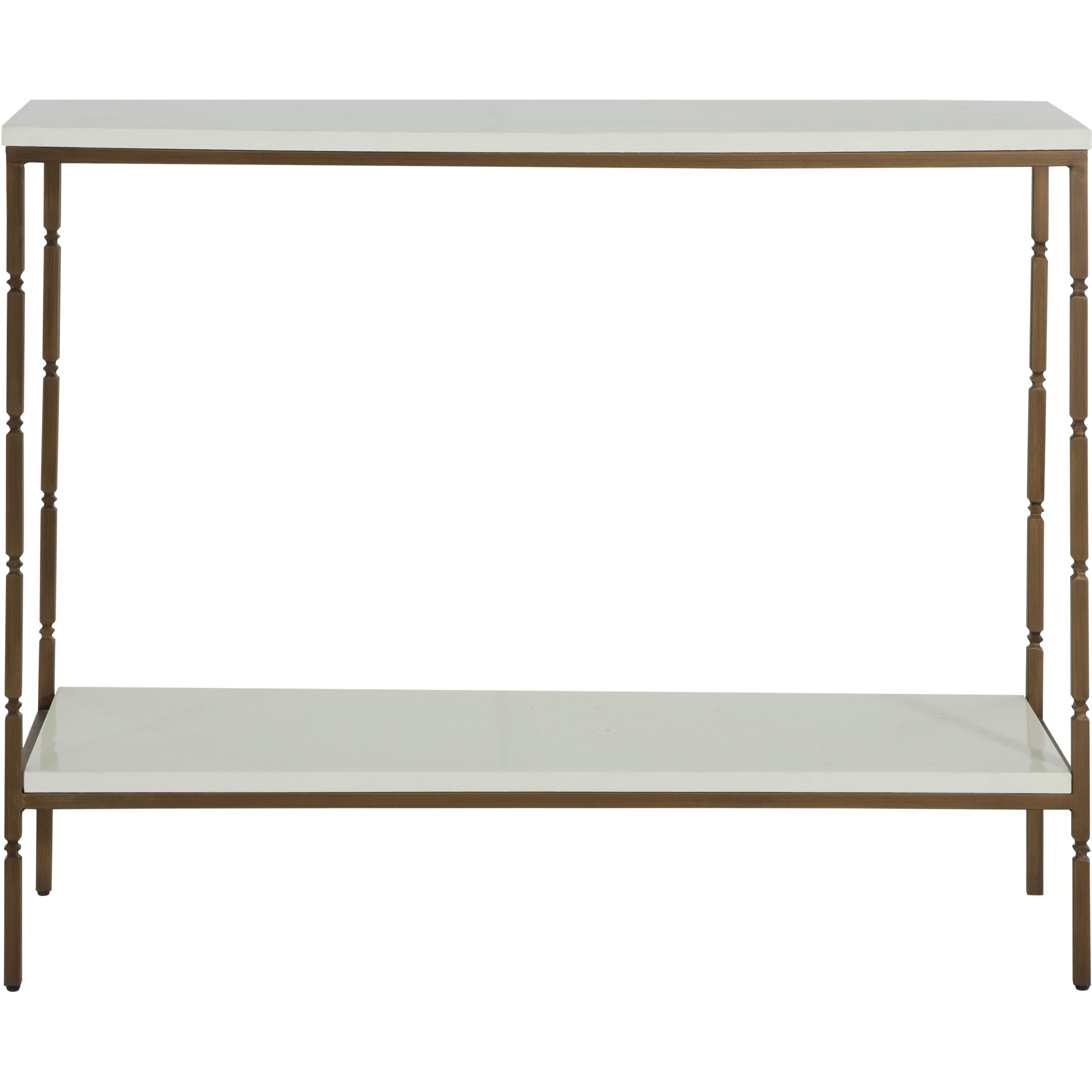 Bryson 40 X 12 inch Brushed Brass / White Seagrass Console Table
