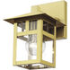 Crestlake 1 Light 8.5 inch Satin Gold Outdoor Wall Lantern