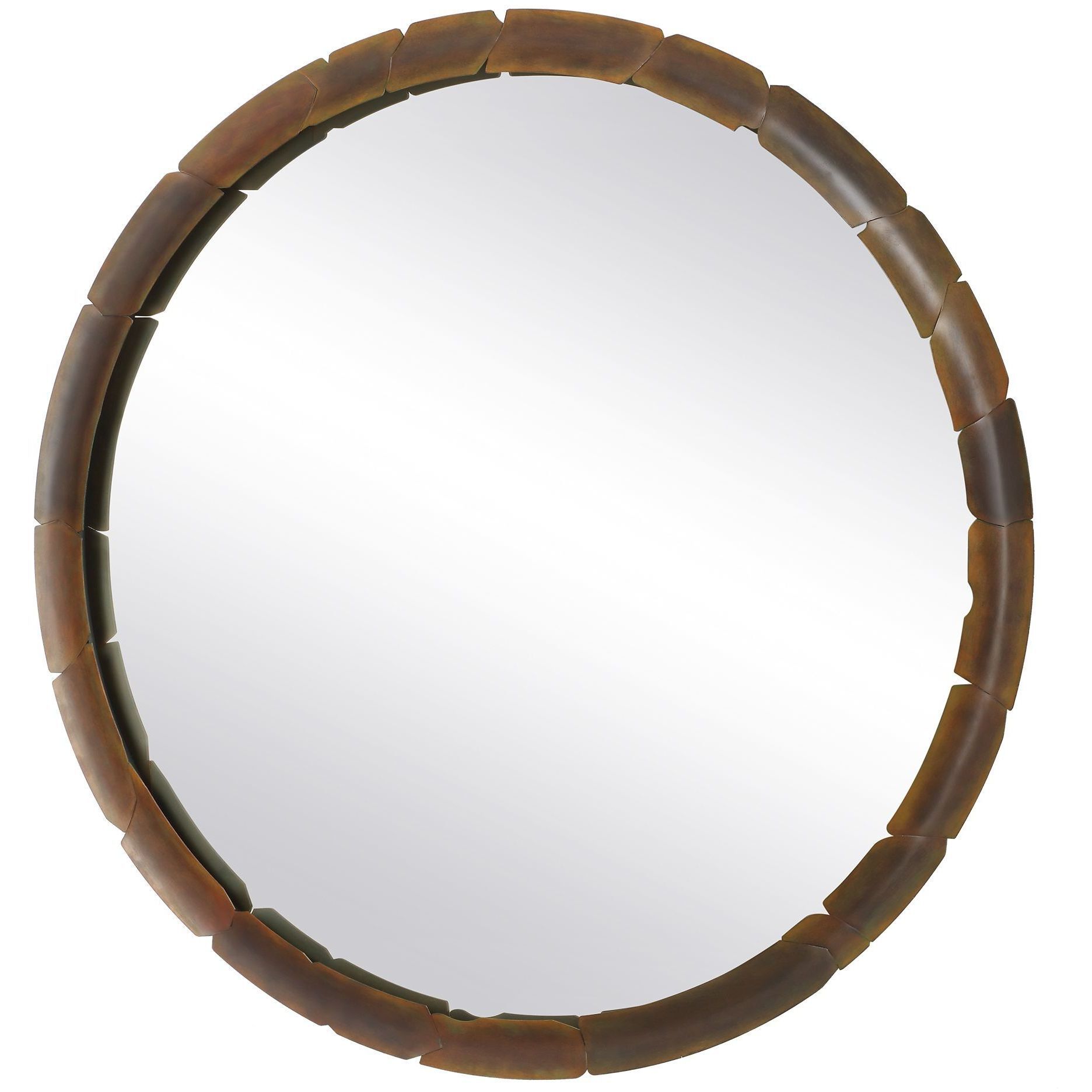 Auger 44.75 X 44.75 inch Aged Rust Bronze Mirror