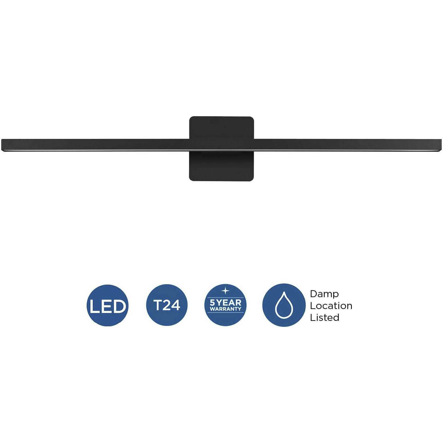 Phase 5 LED LED 32 inch Matte Black Linear Vanity Light Wall Light, Progress LED