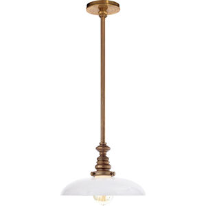 Chapman & Myers Boston 1 Light 10.5 inch Hand-Rubbed Antique Brass Pendant Ceiling Light, Small