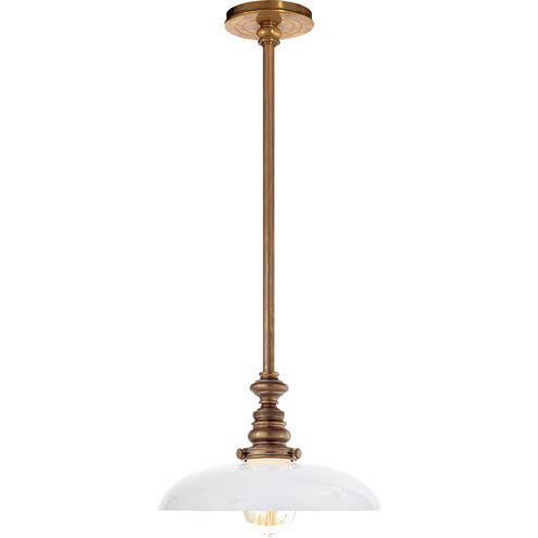 Chapman & Myers Boston 1 Light 10.5 inch Hand-Rubbed Antique Brass Pendant Ceiling Light, Small