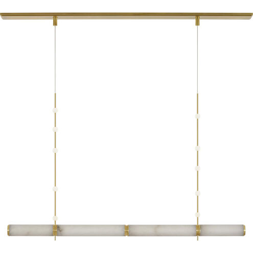 Anne-Marie Barton Marcell Linear Chandelier Ceiling Light in Antique-Burnished Brass