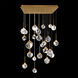 Beyond Quest LED 12 inch Black Multi-Light Pendant Ceiling Light, Linear Canopy
