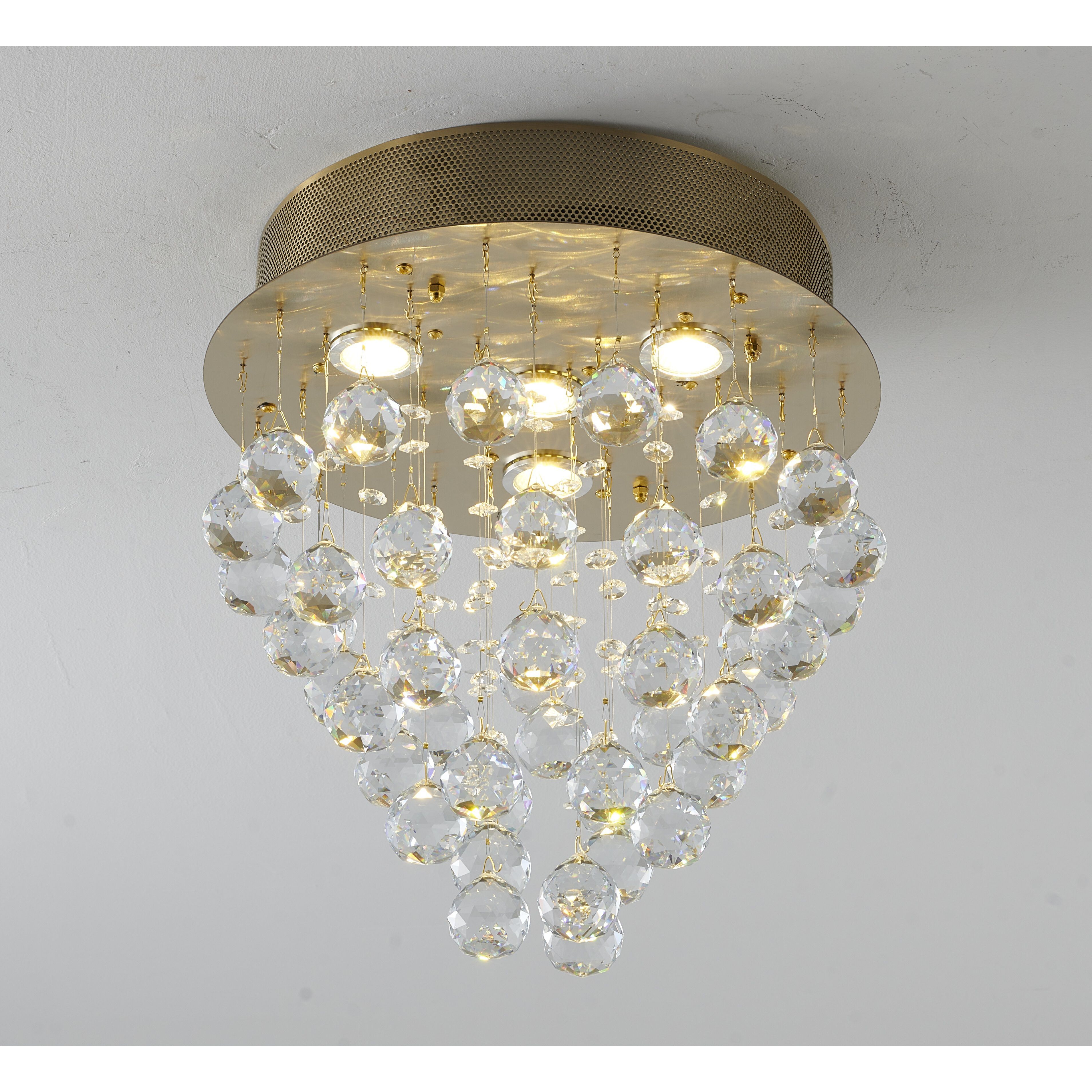 Canada LED 14 inch Gold Semi Flush Mount Ceiling Light