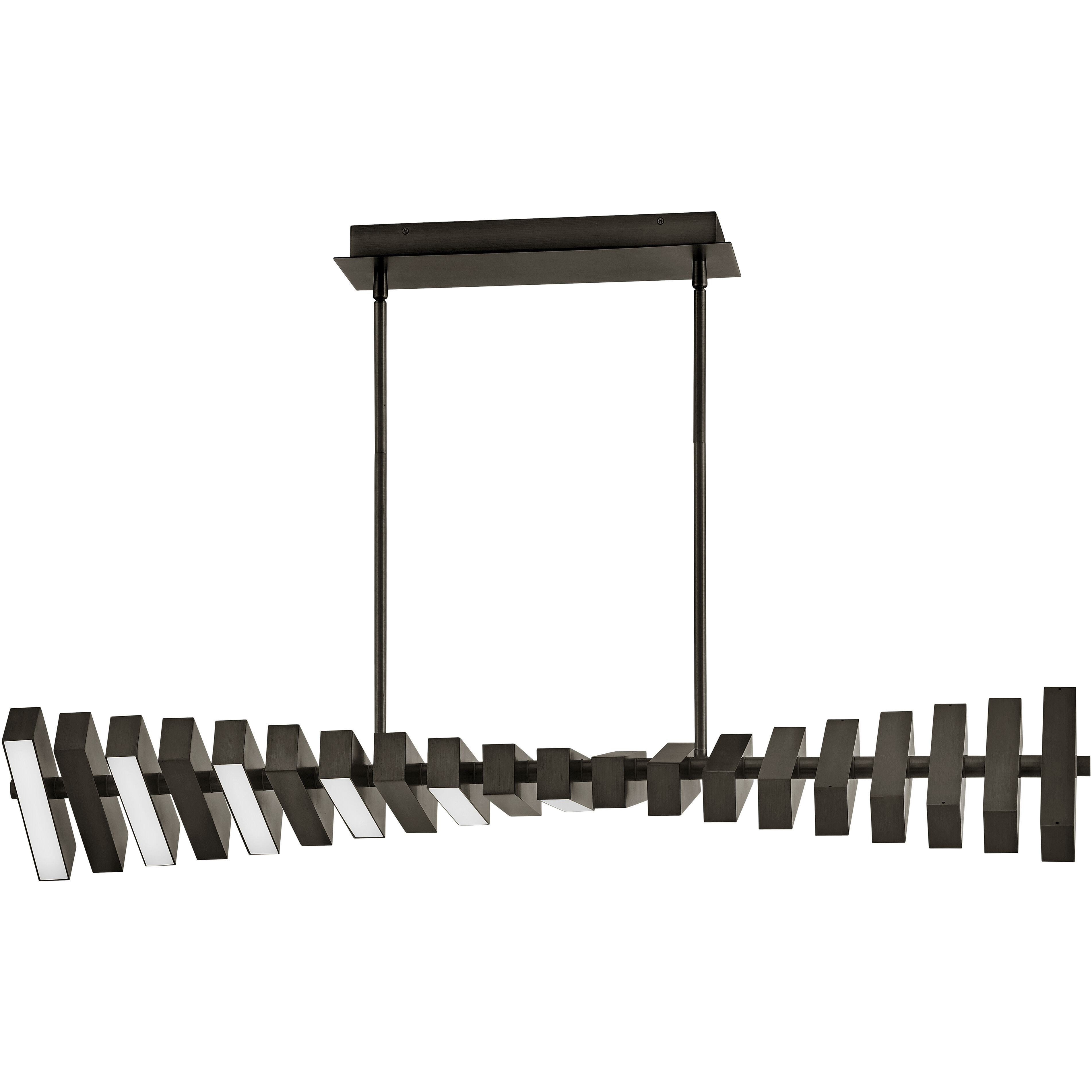 Stitch LED 42 inch Painted Black Oxide Chandelier Ceiling Light