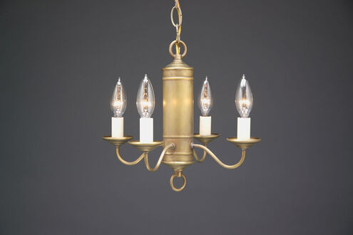 Signature 4 Light 13 inch Verdi Gris Chandelier Ceiling Light