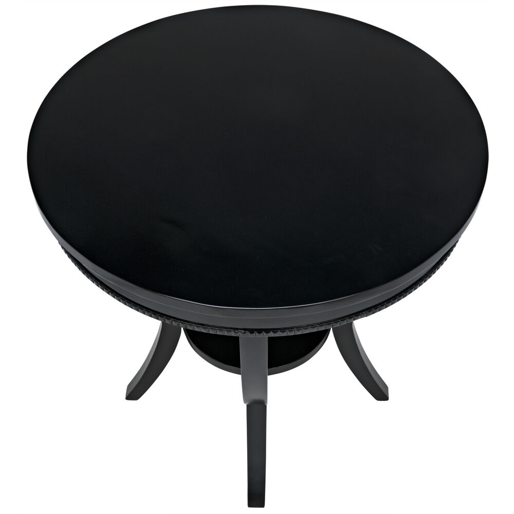 Scheffield 30 X 30 inch Matte Black End Table, Round
