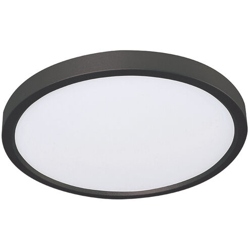 Edge Round 1 Light 6 inch Black Flush Mount Ceiling Light