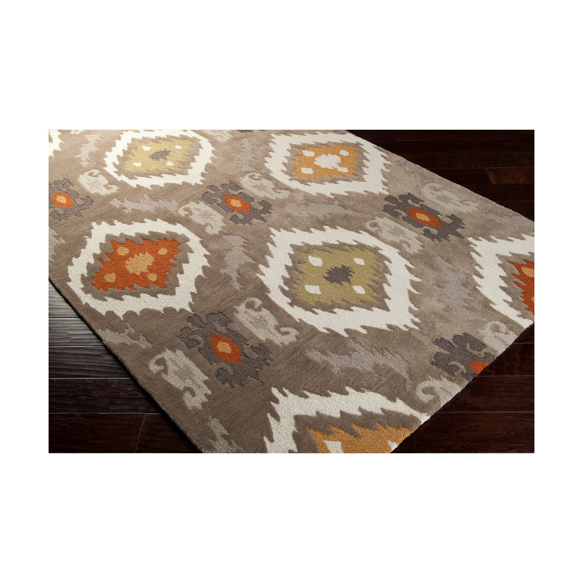 Mamba 96 X 60 inch Dark Brown/Khaki/Burnt Orange/Taupe/Light Gray Rugs, Polyester