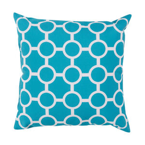 Mobjack Bay 18 X 18 inch Blue and Off-White Outdoor Throw Pillow