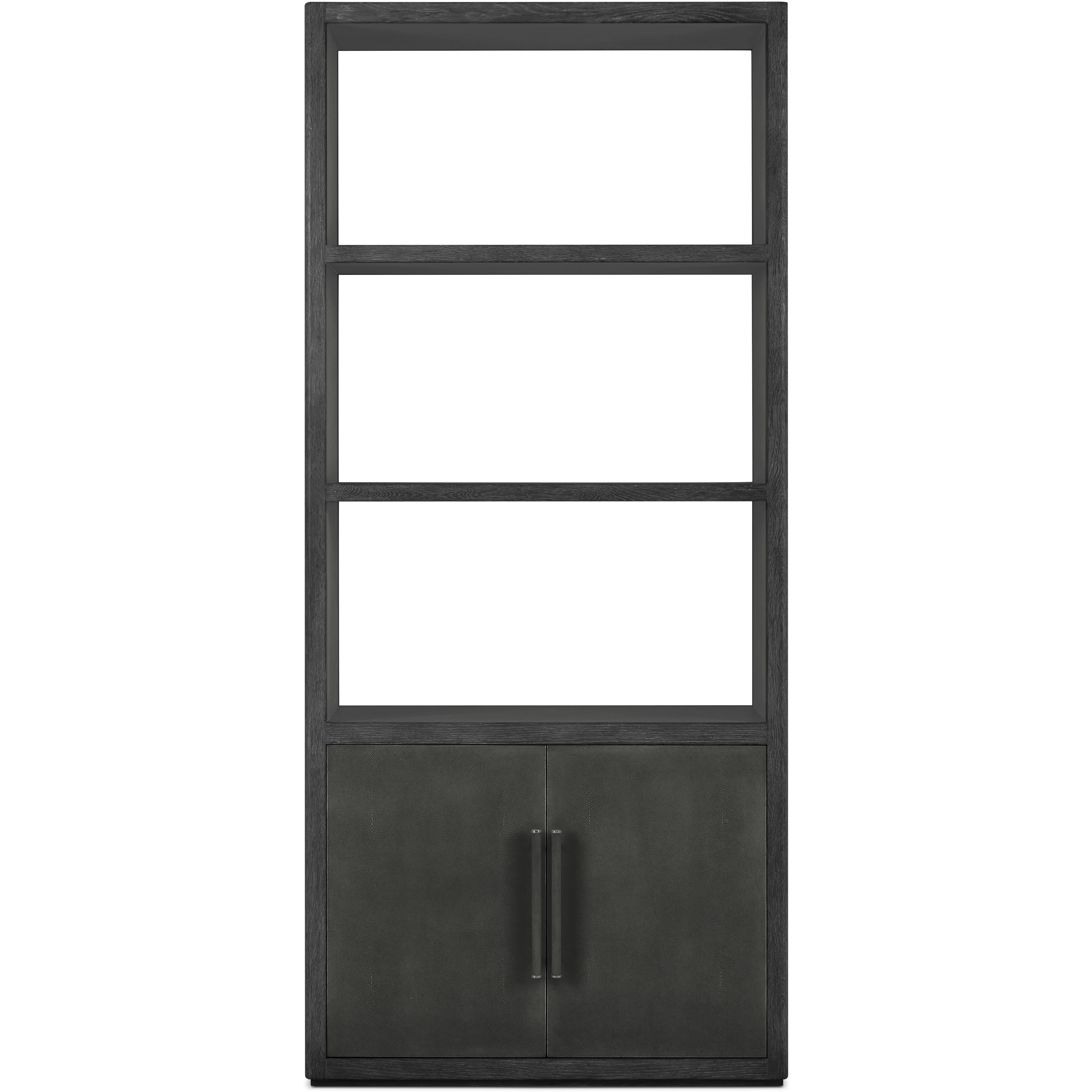 Maxwell Obsidian Bookcase, Wooden, 3-Shelf