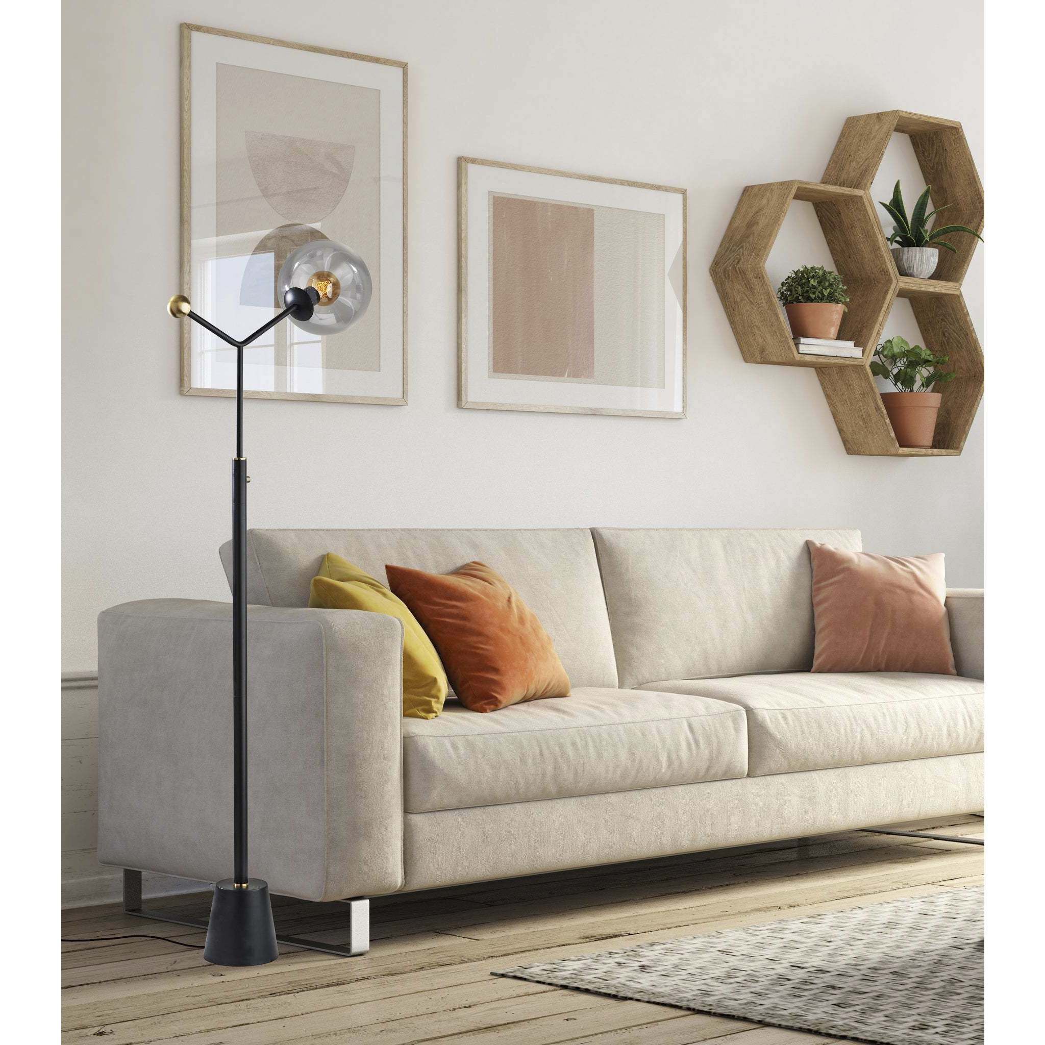 Dusk 62 inch 40.00 watt Black Floor Lamp Portable Light