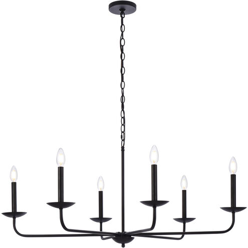 Cohen 6 Light 42 inch Black Pendant Ceiling Light
