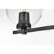 Juelz 3 Light 24 inch Black Bath Sconce Wall Light