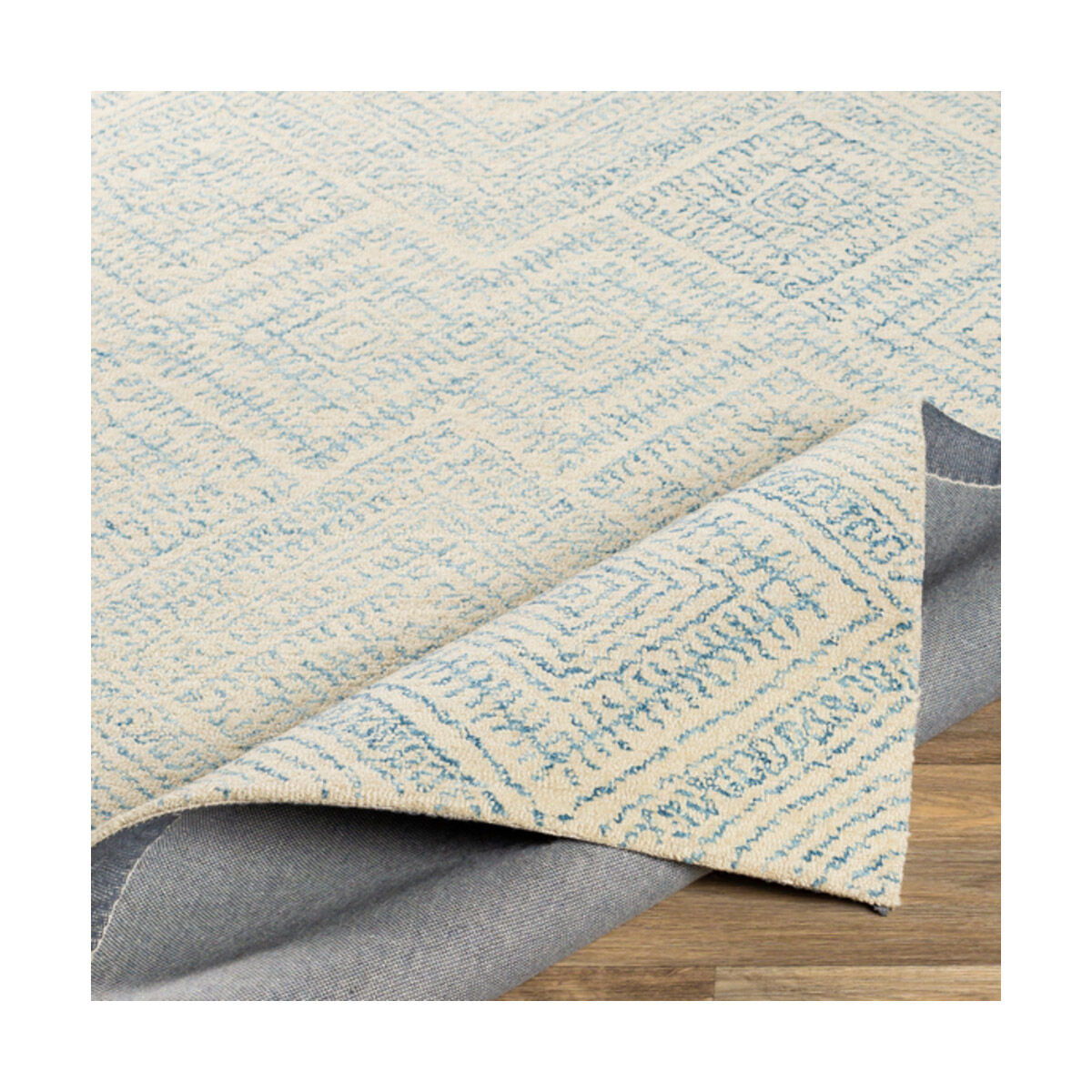 Maroc 90 X 60 inch Pale Blue/Sky Blue/Cream Rugs
