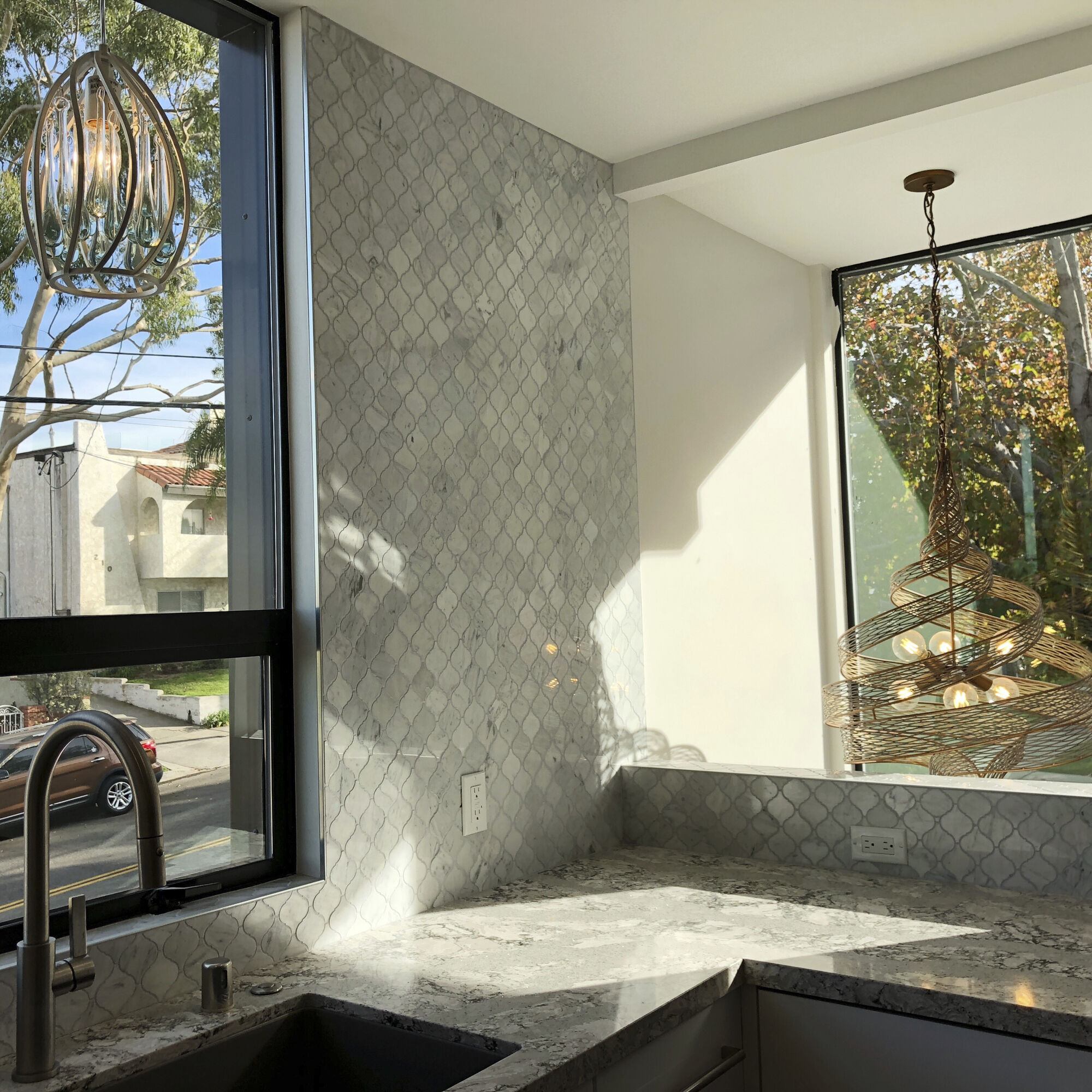 Flow 6 Light 26 inch Hammered Ore Pendant Ceiling Light