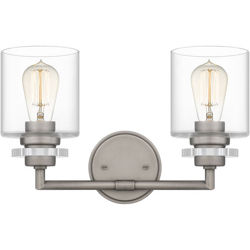 Jaspar 2 Light 16 inch Antique Nickel Bath Light Wall Light