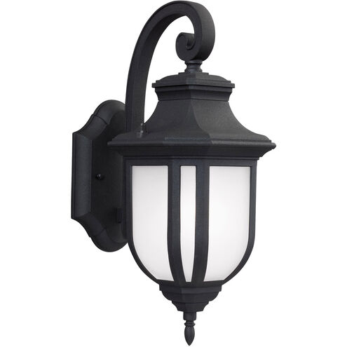 Childress 1 Light 14.63 inch Black Outdoor Wall Lantern, Medium