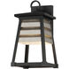 Shutters 1 Light 14 inch Black Outdoor Wall Mount in White