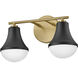 Haddie LED 14.5 inch Black Bath Light Wall Light
