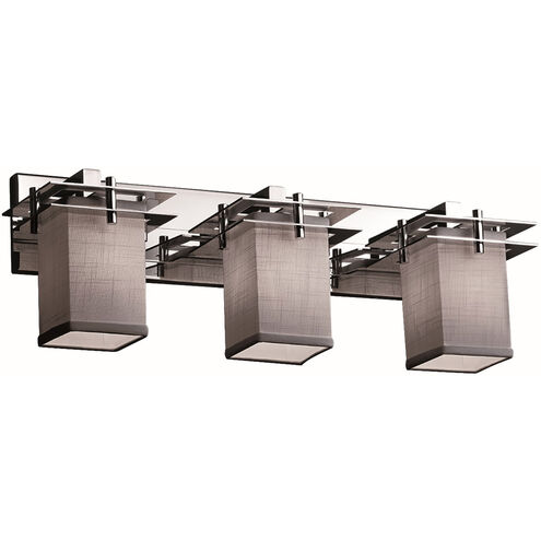Textile 26.5 inch Polished Chrome Bath Bar Wall Light