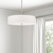 Everly 4 Light 20 inch Satin Chrome with White Pendant Ceiling Light
