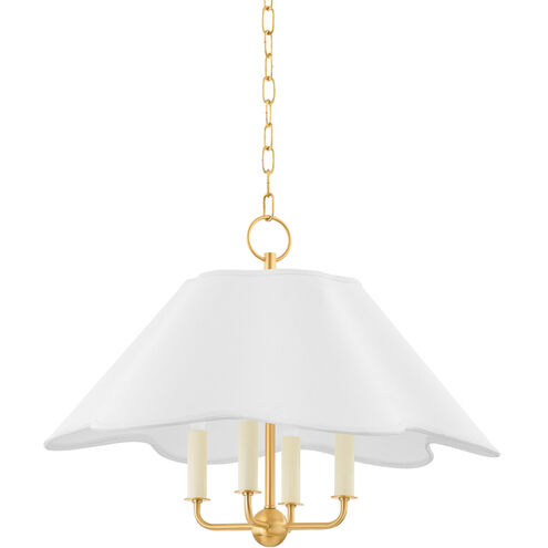 Rosanna 4 Light 24 inch Aged Brass Pendant Ceiling Light