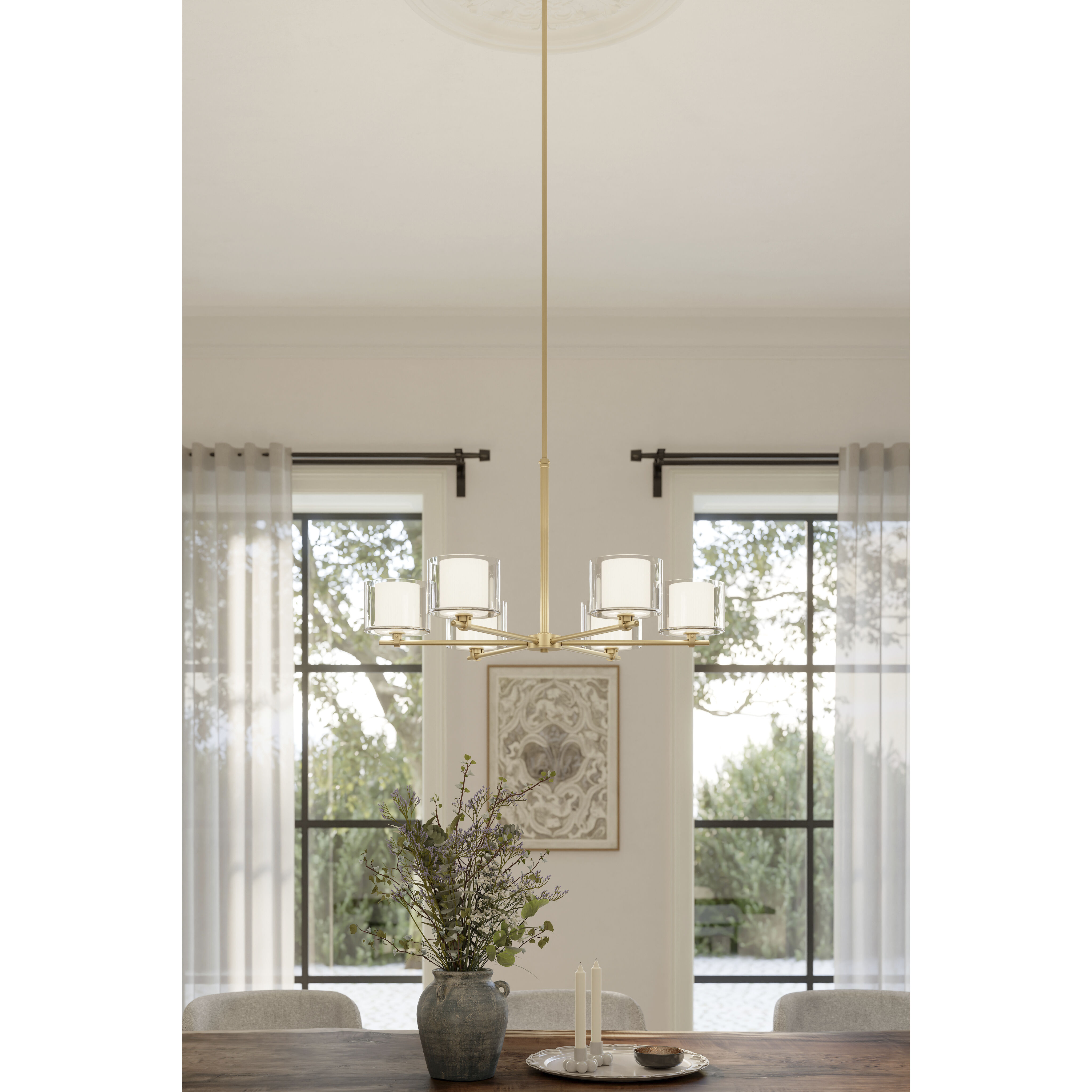 Seville 6 Light 32 inch Legacy Brass Chandelier Ceiling Light