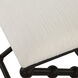 Iron Satin Black with White Textured Polyester Bench