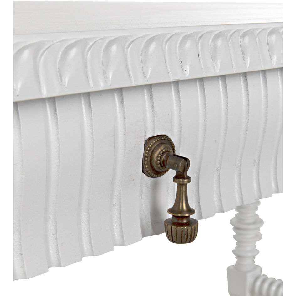 Portuguese 60 X 28 inch Solid White Desk, Small