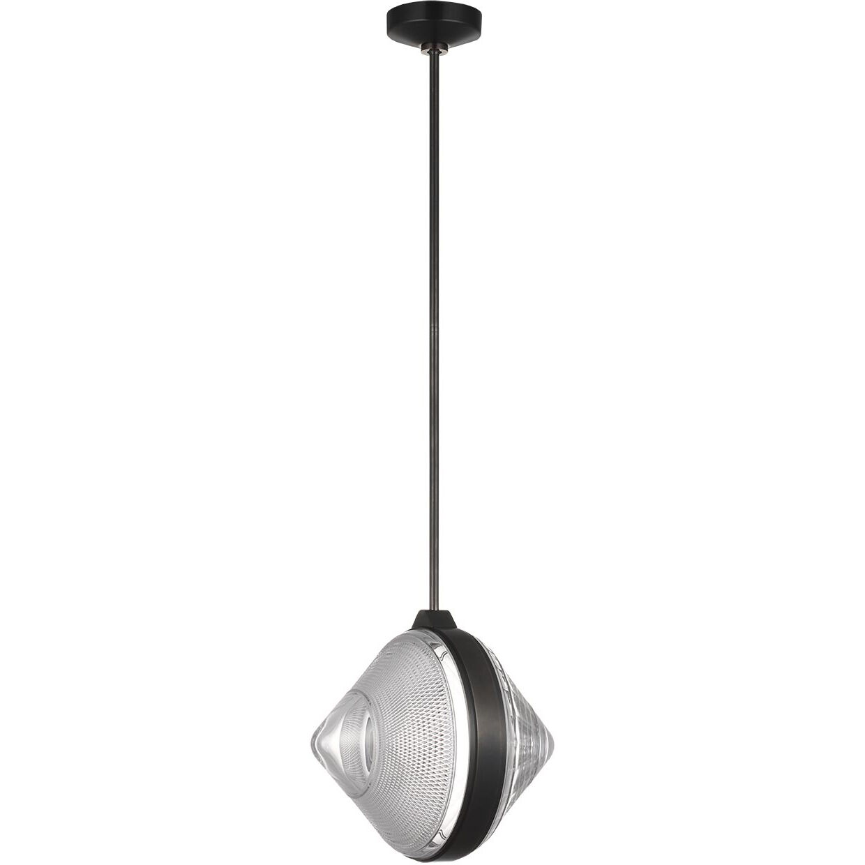 Waterford Copper Coast LED 15 inch Bronze Karo and Olive Cut Pendant Ceiling Light