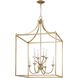 Prescott 8 Light 24 inch Warm Brass Chandelier Ceiling Light