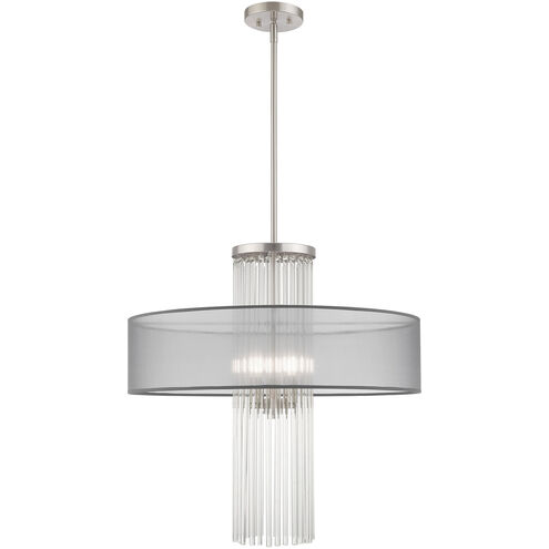 Alexis 4 Light 24 inch Brushed Nickel Pendant Chandelier Ceiling Light