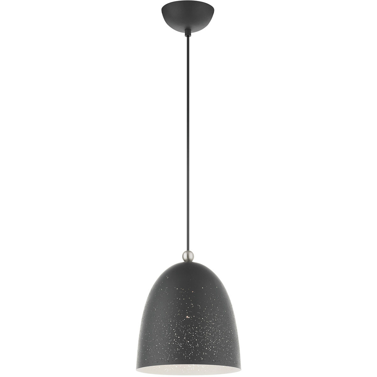 Arlington 1 Light 10 inch Scandinavian Gray with Brushed Nickel Accents Pendant Ceiling Light