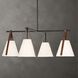 Reins 4 Light 40 inch Saddle Brown Chandelier Ceiling Light
