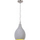 Bejamin 1 Light 9 inch Brushed Polished Nickel Mini Pendant Ceiling Light