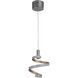 Bejamin LED 8 inch Matte Gold Mini Pendant Ceiling Light in Mercury