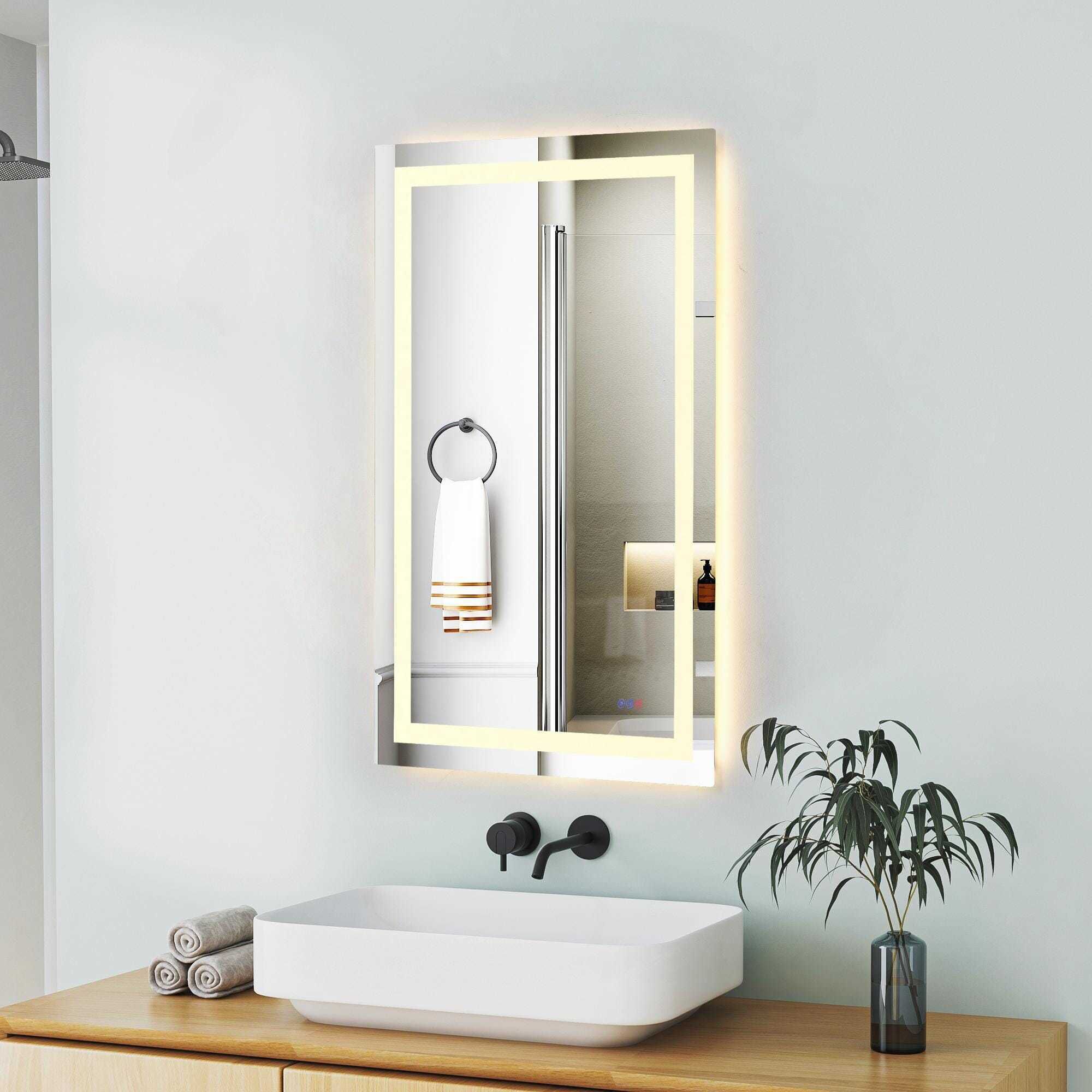 Riven 48 X 30 inch White LED Mirror