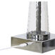 Arden 17.5 inch 2 watt Chrome and Clear and White Table Lamp Portable Light